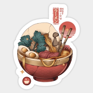 Spicy Hot Ramen Skull Sticker